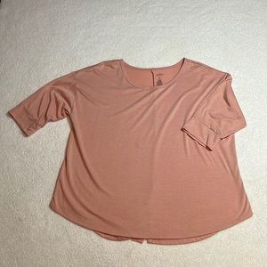 St John’s Bay Active Woman 3X soft dusty rose color, 3/4 length sleeve